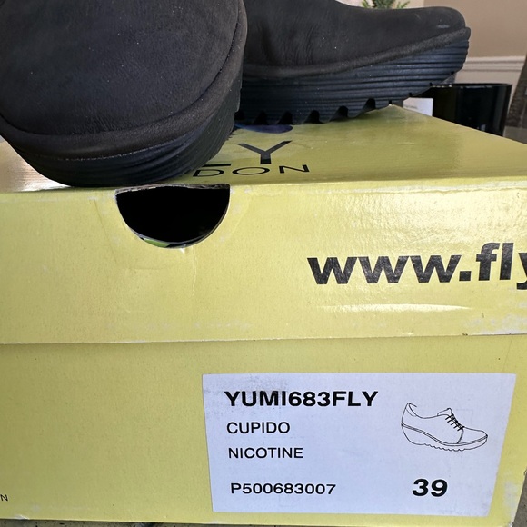 FLY LONDON YUMI683FLY CUPIDO NICOTINE grey/black/brown Shoes size 39 size 8 - Picture 8 of 13